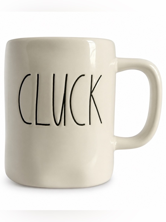 Rae Dunn Other - Rae Dunn CLUCK Coffee Mug White Ceramic Cup Farmhouse Decor Artisan Collection